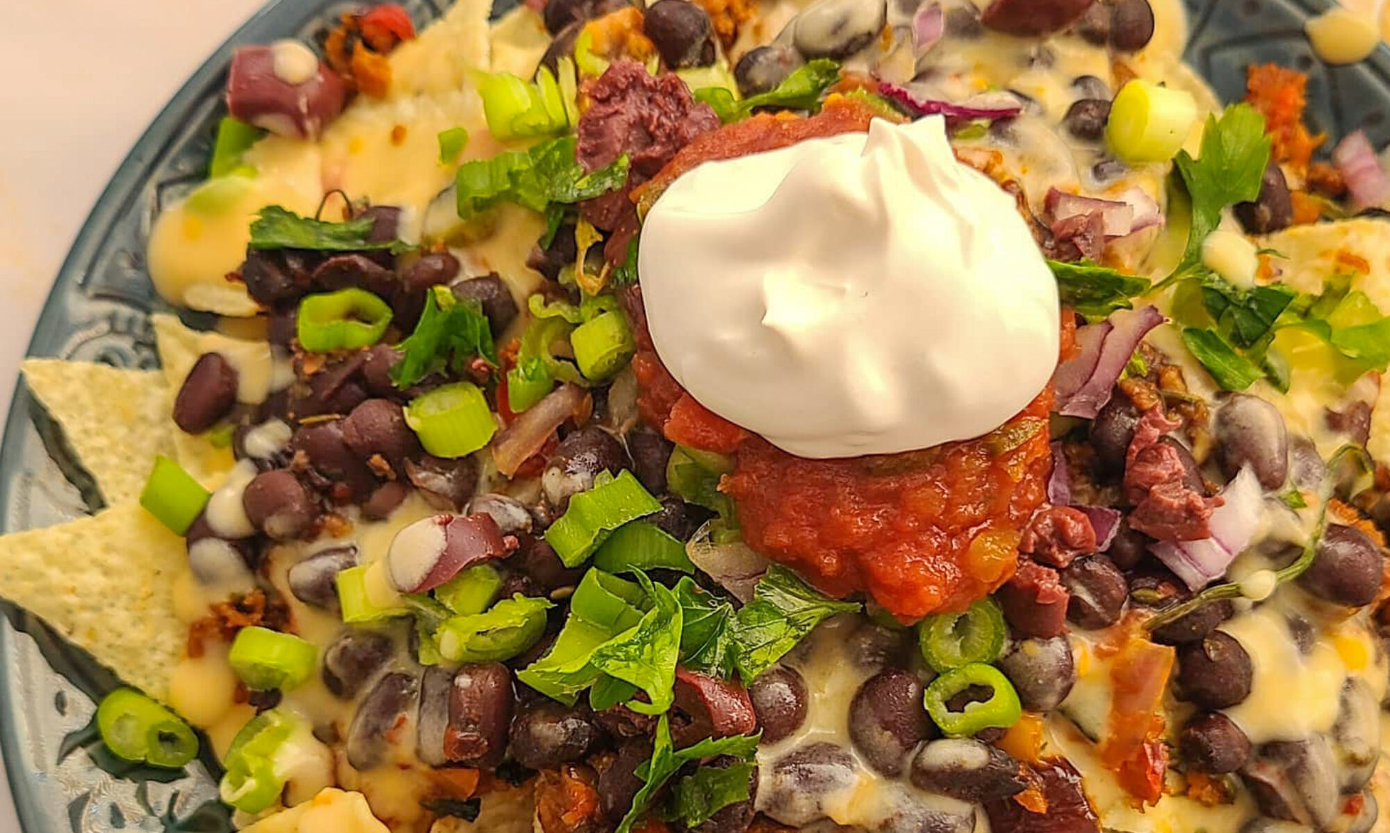 Vegan Chorizo Black Bean Nachos