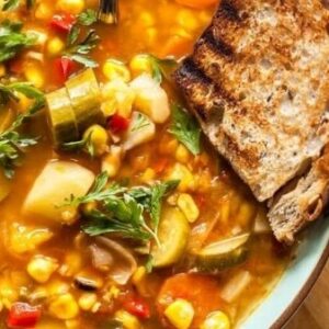 Roasted Corn Red Pepper Soup